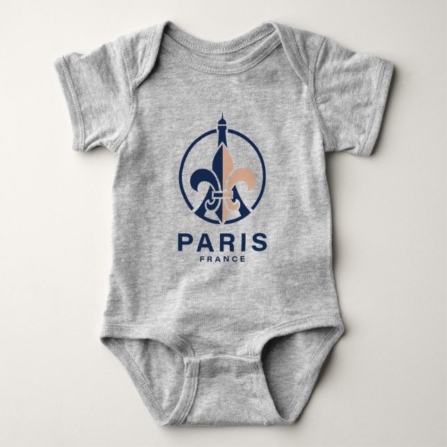 Paris Frankreich Europa Baby Strampler (Vorderseite)