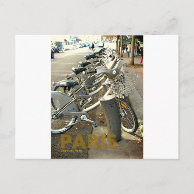 Paris-Frankreich-Fahrräder Postkarte (Vorderseite)