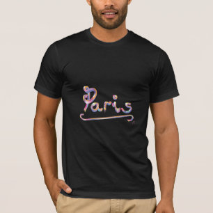 Paris Frankreich farbenfrohe französische Grafik T-Shirt