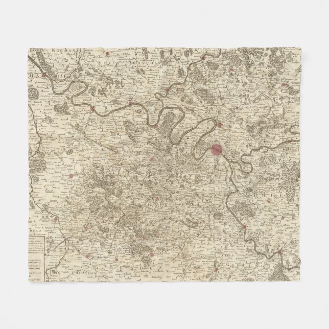 Paris Frankreich Fleecedecke (Vorderseite (Horizontal))