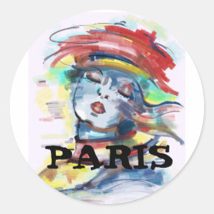 Paris Frankreich Frau Sticker