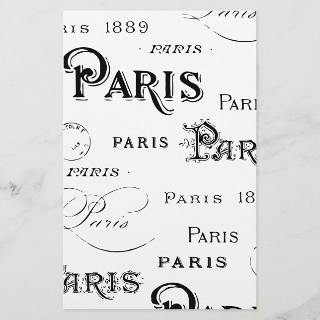 Paris Frankreich - Geschenke und Souvenirs Briefpapier (Vorderseite)