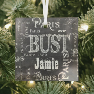 Paris Frankreich - Geschenke und Souvenirs Ornament Aus Glas