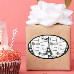 Paris Frankreich - Geschenke und Souvenirs Ovaler Aufkleber