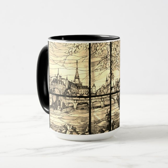 PARIS, FRANKREICH-GLASFENSTER TASSE (Vorderseite Links)