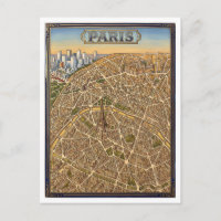 Paris Frankreich handgemalte Emaille-Kartenkunst