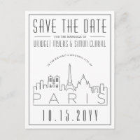 Paris, Frankreich Hochzeit | Skyline Save the Date
