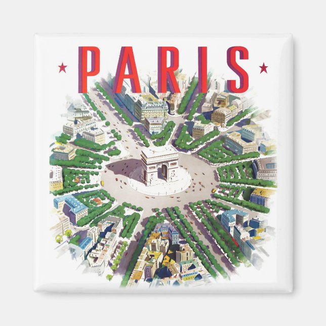Paris Frankreich Jahrgang Reisen Magnet (Vorne)