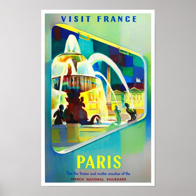 Paris Frankreich Jahrtausende Reise Poster (Vorne)