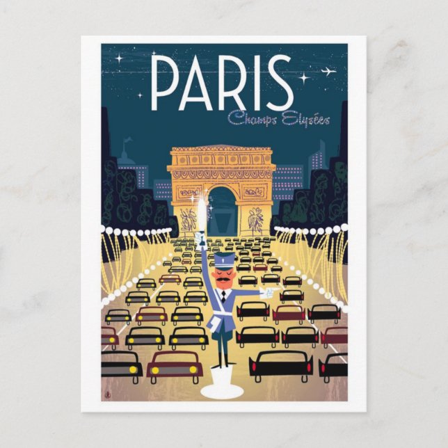 Paris Frankreich Jahrtausende Reise Postkarte (Vorderseite)
