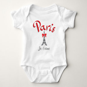 Paris, Frankreich Je t'aime, Liebe Sie Eiffel-Turm Baby Strampler