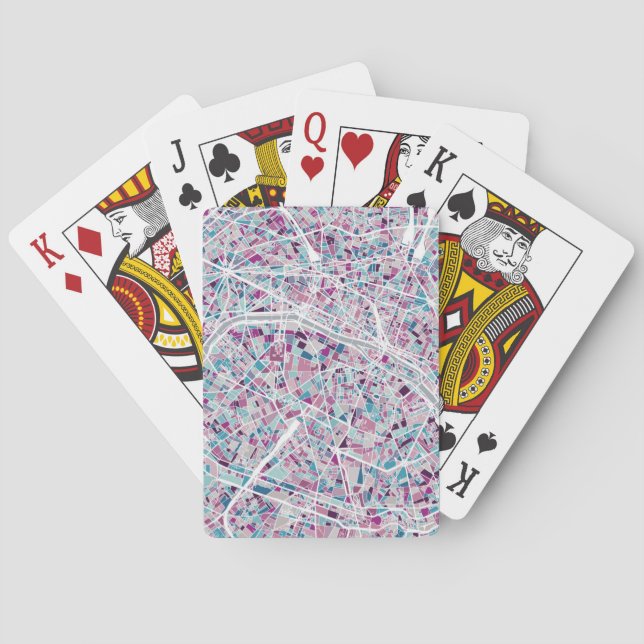 Paris Frankreich Karte Spielkarten (Rückseite)