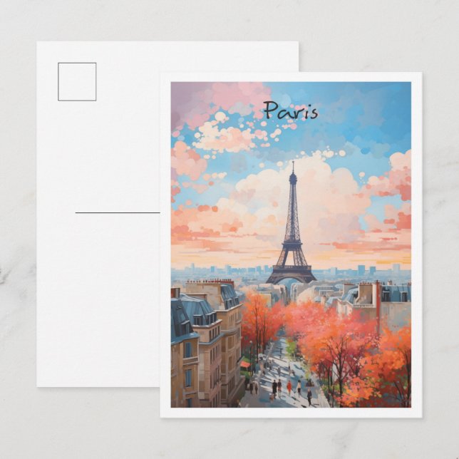 Paris Frankreich Kunst Reise  Postkarte (Vorne/Hinten)