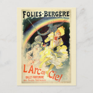 Paris Frankreich L’Arc-en-Ciel Retro Whimsical Postkarte