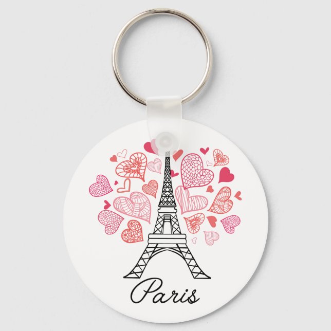 Paris, Frankreich Liebe Schlüsselanhänger (Vorderseite)