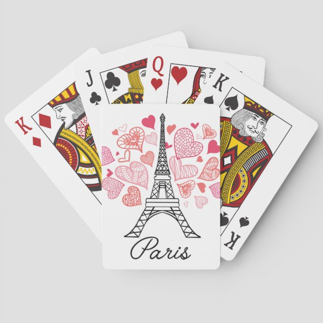 Paris, Frankreich Liebe Spielkarten (Rückseite)