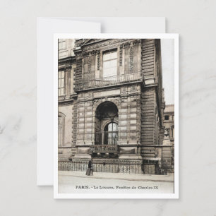 Paris Frankreich Louvre Charles IX Fenster Vintage Postkarte