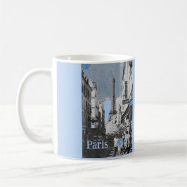Paris, Frankreich mit einem Hauch von Blau Kaffeetasse