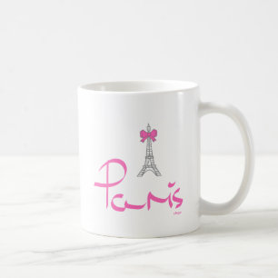 Paris, Frankreich mit Rosa-Bow Tasse