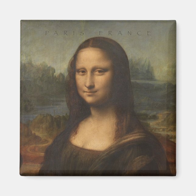 Paris Frankreich Mona Lisa Travel Souvenir Magnet (Vorne)