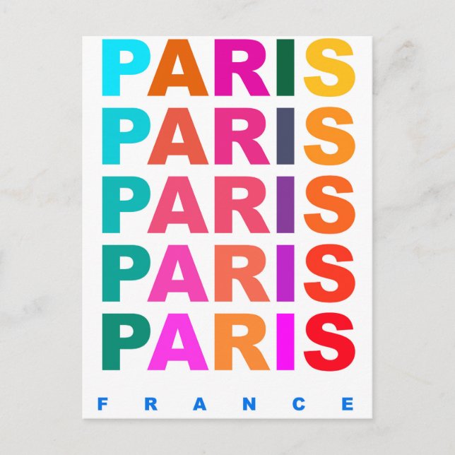 Paris Frankreich Postkarte (Vorderseite)