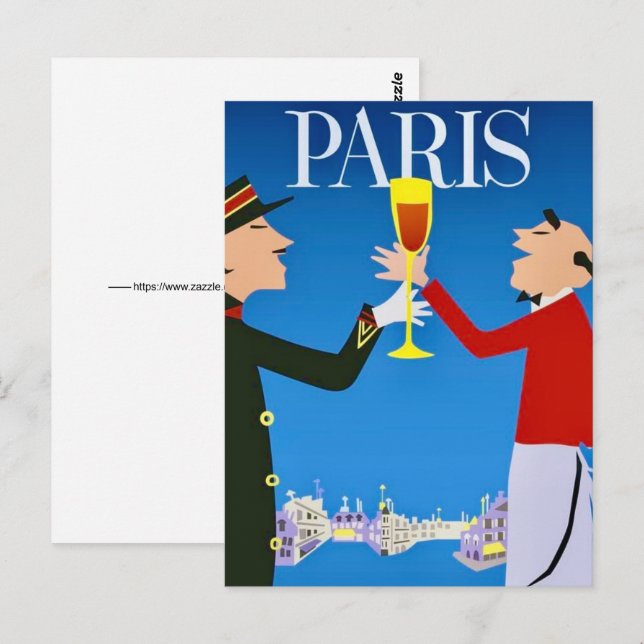 Paris Frankreich Postkarte (Vorne/Hinten)