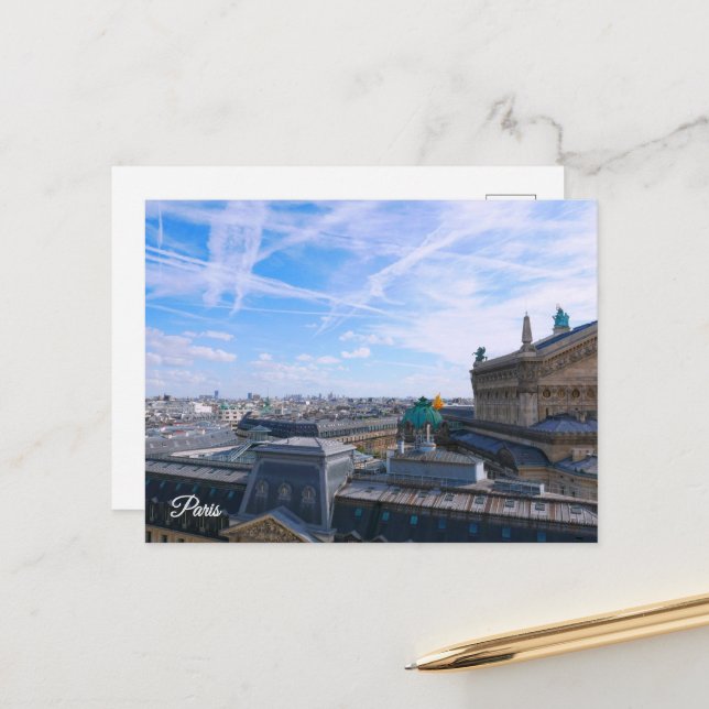 Paris. Frankreich. Postkarte (Vorderseite/Rückseite Beispiel)