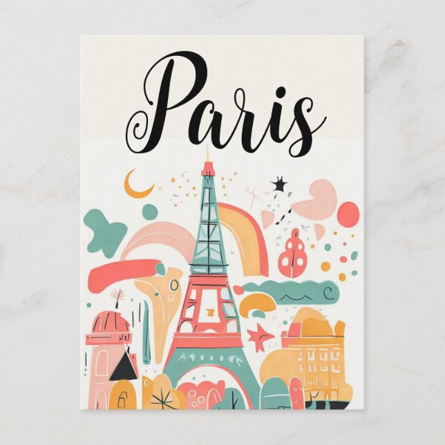 Paris Frankreich Postkarte (Vorderseite)