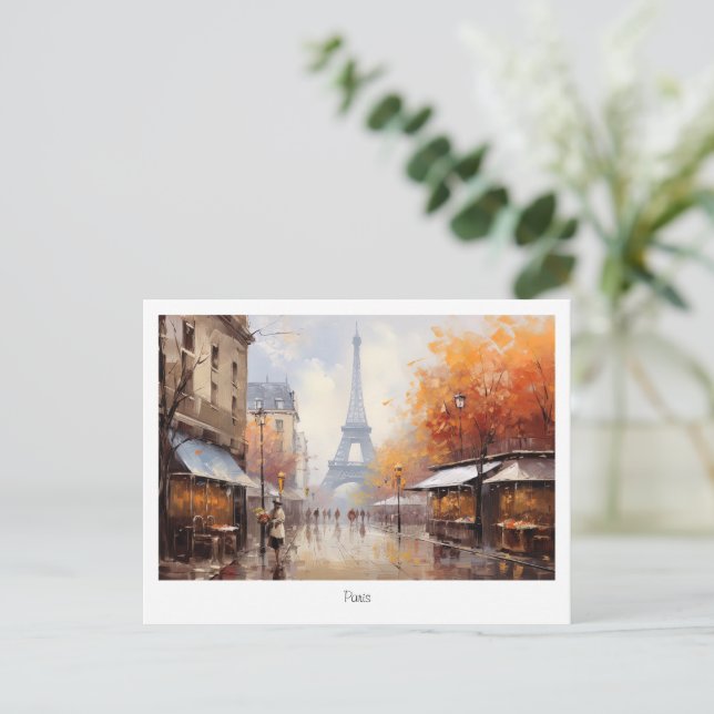 Paris Frankreich Postkarte (Stehend Vorderseite)