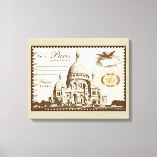 Paris Frankreich Postkarte Leinwanddruck