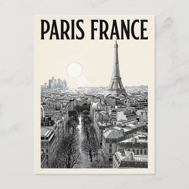 Paris Frankreich Reise  Postkarte (Vorderseite)