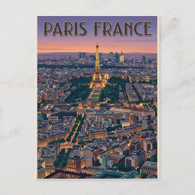 Paris Frankreich Reise  Postkarte (Vorderseite)