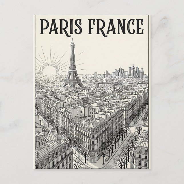Paris Frankreich Reise  Postkarte (Vorderseite)