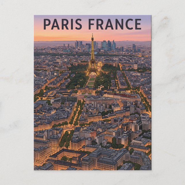 Paris Frankreich Reise  Postkarte (Vorderseite)
