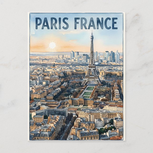 Paris Frankreich Reise  Postkarte (Vorderseite)