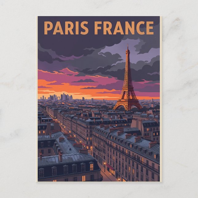 Paris Frankreich Reise  Postkarte (Vorderseite)