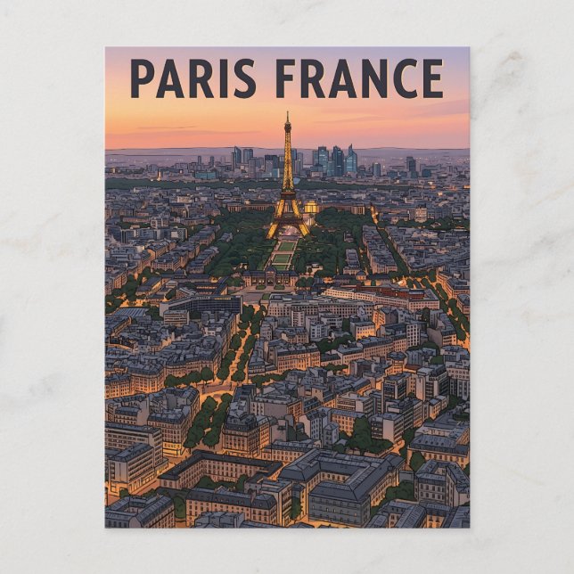 Paris Frankreich Reise  Postkarte (Vorderseite)