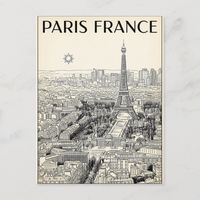 Paris Frankreich Reise  Postkarte (Vorderseite)