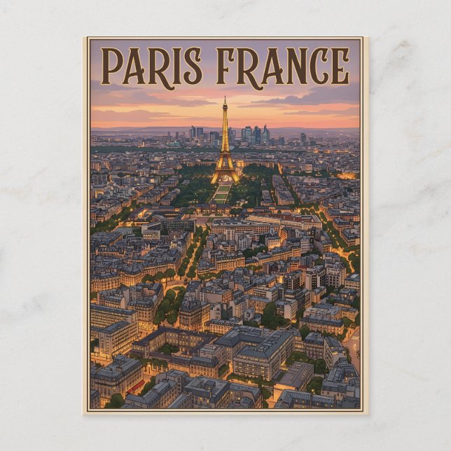 Paris Frankreich Reise  Postkarte (Vorderseite)