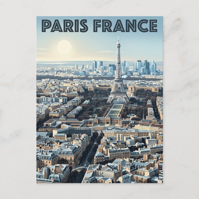 Paris Frankreich Reise  Postkarte (Vorderseite)
