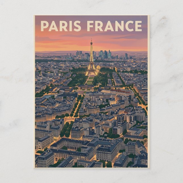 Paris Frankreich Reise  Postkarte (Vorderseite)