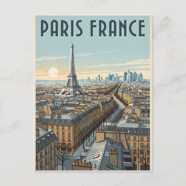 Paris Frankreich Reise  Postkarte (Vorderseite)