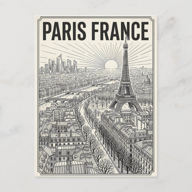Paris Frankreich Reise  Postkarte (Vorderseite)