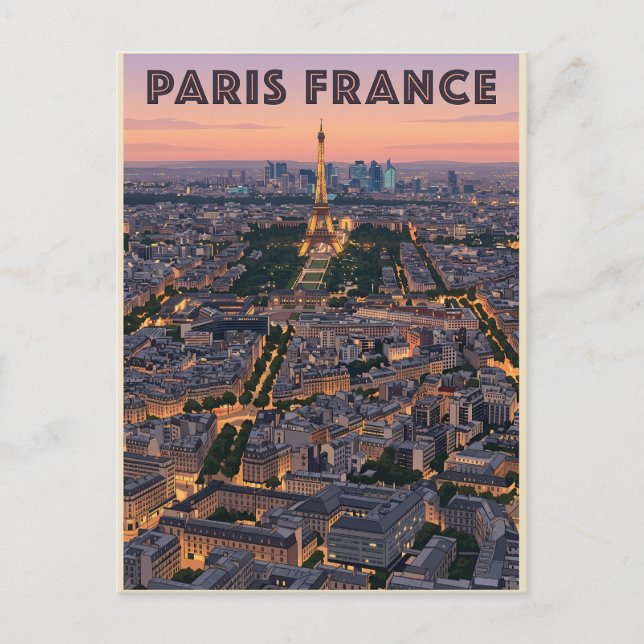 Paris Frankreich Reise  Postkarte (Vorderseite)