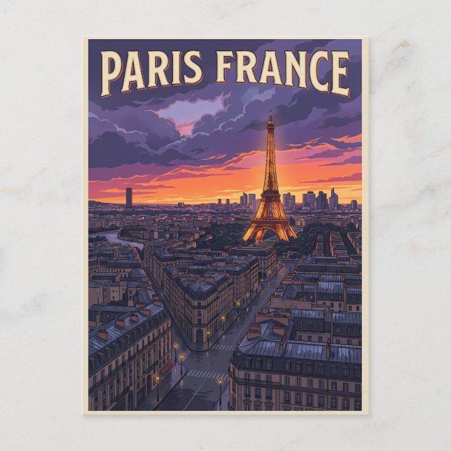 Paris Frankreich Reise  Postkarte (Vorderseite)