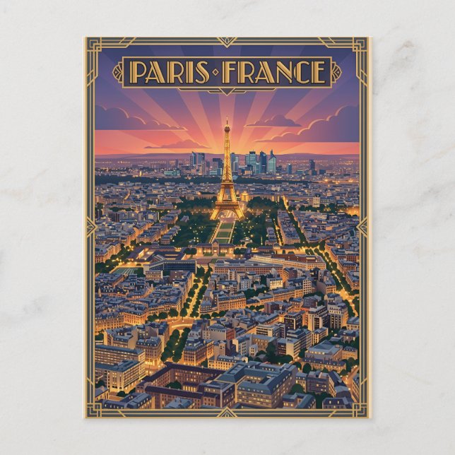 Paris Frankreich Reise  Postkarte (Vorderseite)