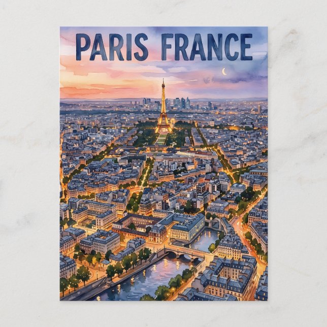 Paris Frankreich Reise  Postkarte (Vorderseite)