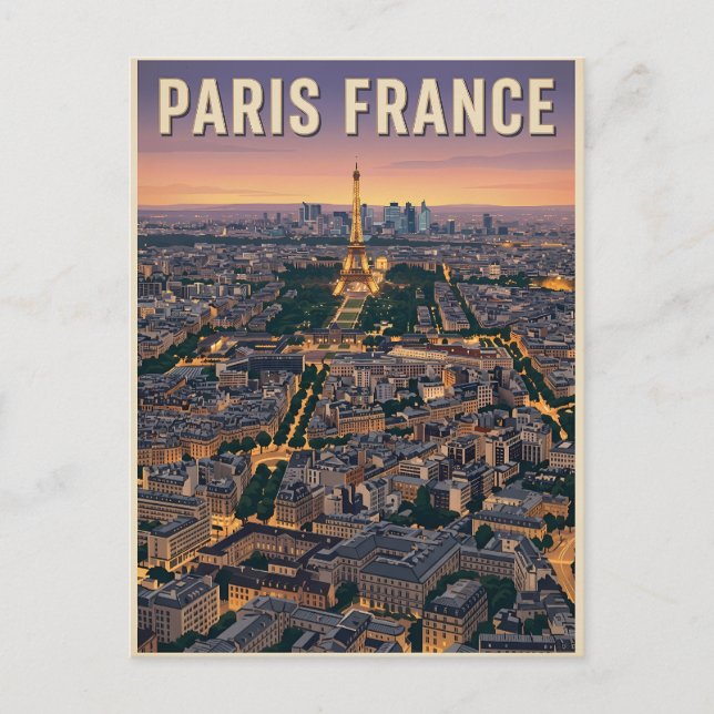 Paris Frankreich Reise  Postkarte (Vorderseite)
