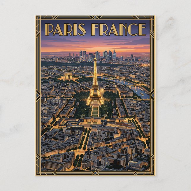 Paris Frankreich Reise  Postkarte (Vorderseite)