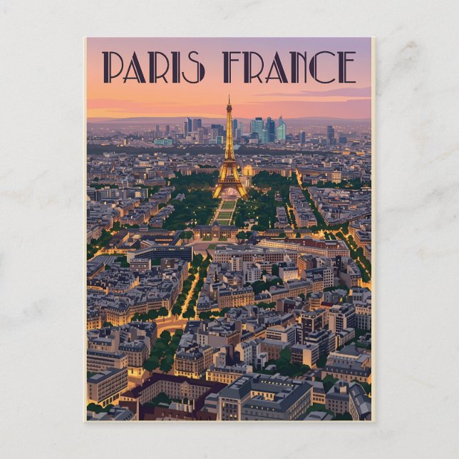 Paris Frankreich Reise  Postkarte (Vorderseite)